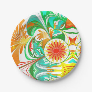 Citrus Explosion Paper Plate