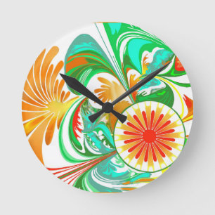 Citrus Explosion Round Clock