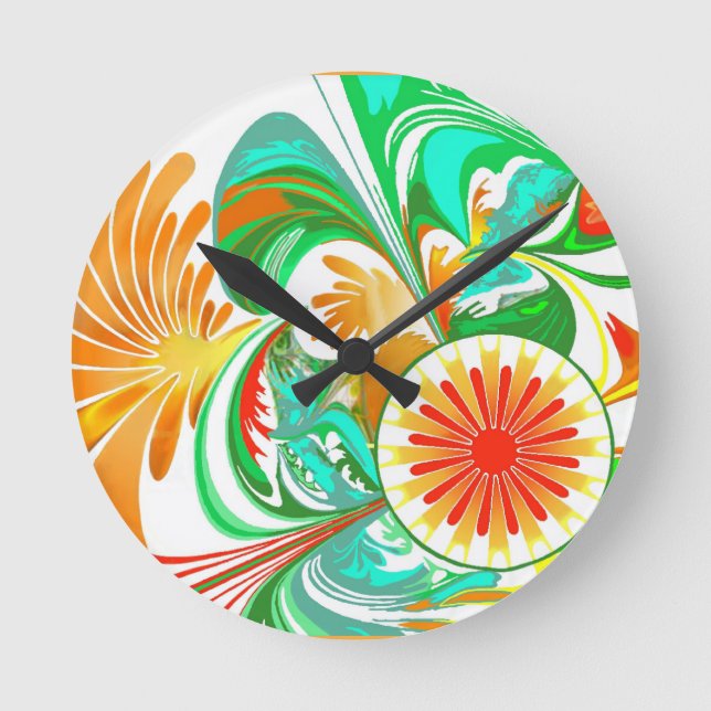 Citrus Explosion Round Clock (Front)