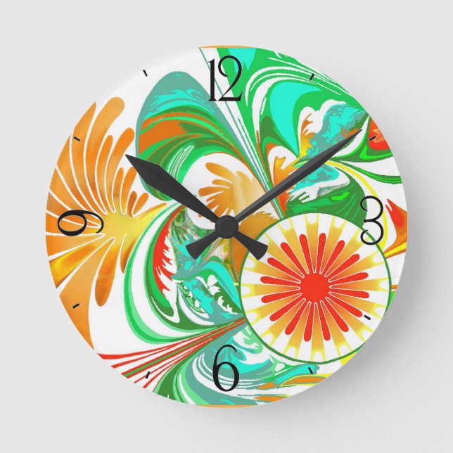 Citrus Explosion Round Clock (Front)