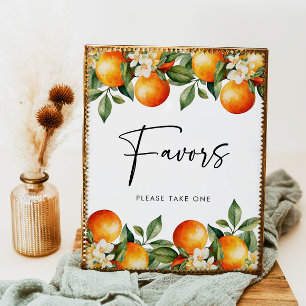 Citrus Favour Sign Orange Party Favours Cutie Show
