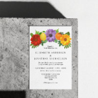 Citrus Floral Garden Wedding Welcome Party