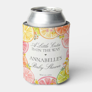Citrus Floral Little Cutie Baby Shower Favours Can Cooler