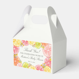 Citrus Floral Little Cutie Baby Shower Thank You Favor Box