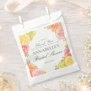 Citrus Floral Main Squeeze Bridal Shower Dessert Favour Bag