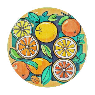 Citrus Fruit Art Design Cutting Board