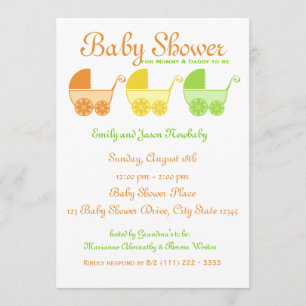 Citrus Fruit Baby Shower Invitation