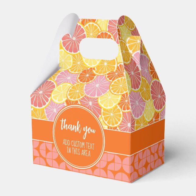 Citrus Fruit - Found Her main Squeeze Shower Favor Box (Front Side)