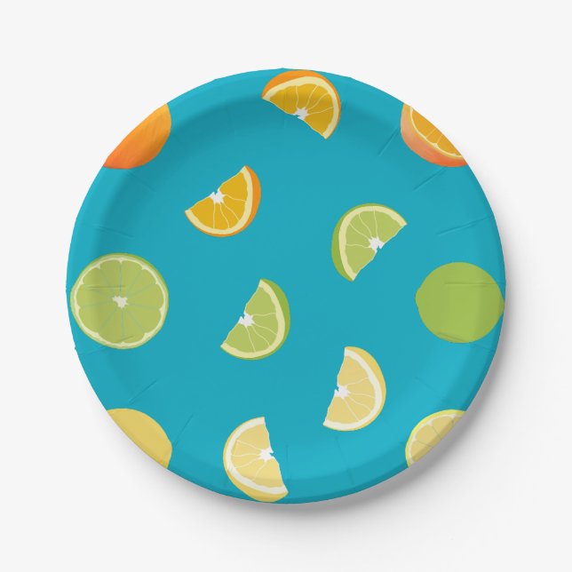 Citrus Fruit Paper Plate (Front)