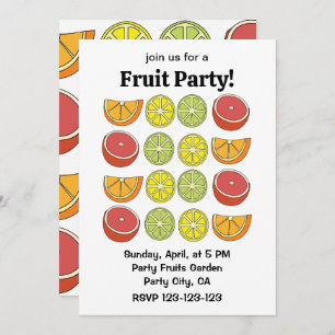 Citrus Fruit Party Invitation