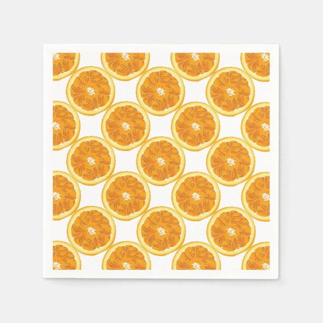 Citrus Fruit Sliced Oranges Napkin (Front)