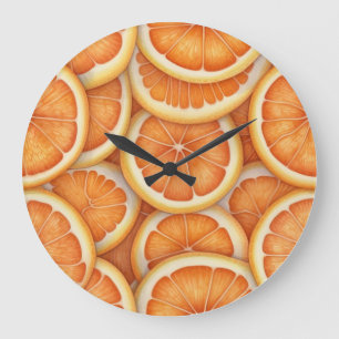 Citrus Fruit Sliced Oranges Wall Clock