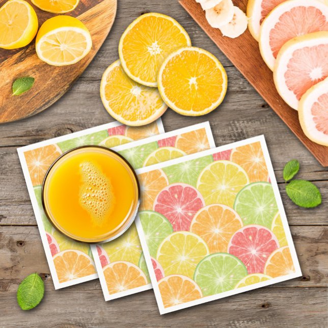 Citrus Fruit Slices Napkin (Citrus Fruit Slices Napkins)