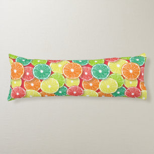 Citrus fruit slices pop art 2 body pillow