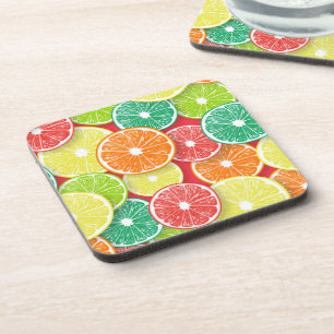 Citrus fruit slices pop art 2 coaster