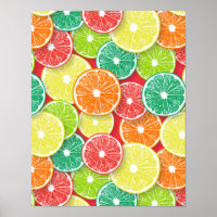 Citrus fruit slices pop art 2