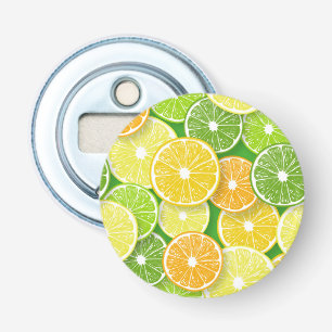 Citrus fruit slices pop art 3 bottle opener