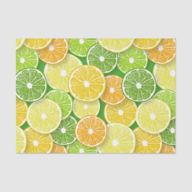 Citrus fruit slices pop art 3 tissue paper (Front)