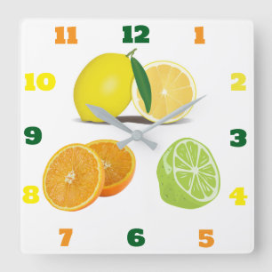 Citrus Fruit Wall Clock
