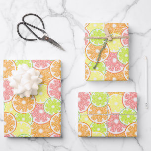 Citrus Fruit Wrapping Paper Sheet