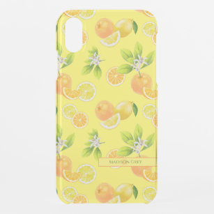 Citrus Fruits Art Oranges and Lemons Patten iPhone XR Case