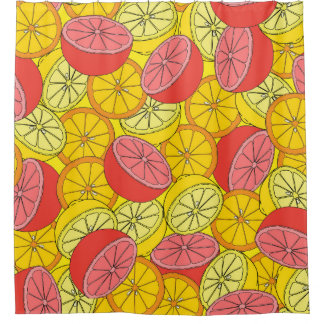 Citrus Fruits Bright Seamless Pattern