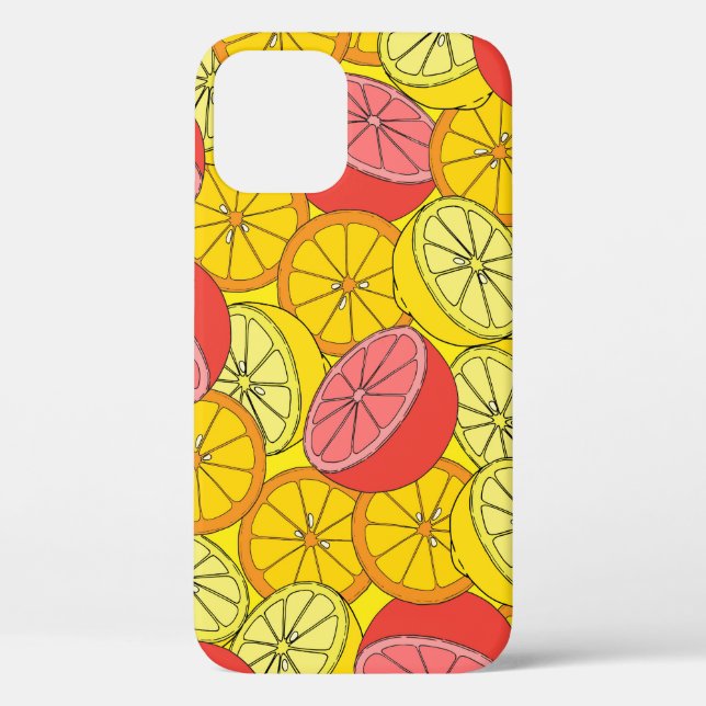 Citrus Fruits Bright Seamless Pattern Case-Mate iPhone Case (Back)