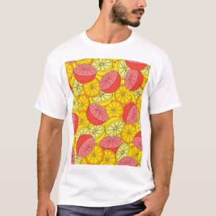 Citrus Fruits Bright Seamless Pattern T-Shirt