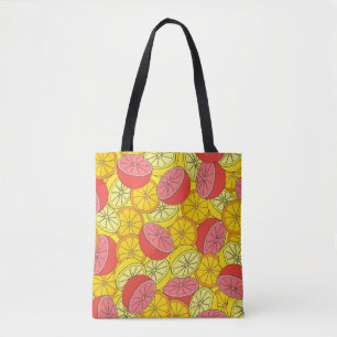 Citrus Fruits Bright Seamless Pattern Tote Bag
