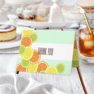 Citrus Fruits Cute Modern Summer Party Thank You Card