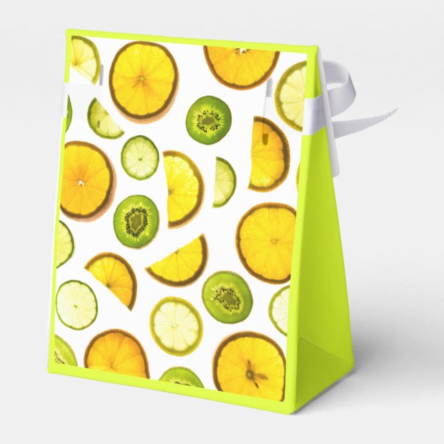 Citrus Fruits Favor Box Gift (Back Side)
