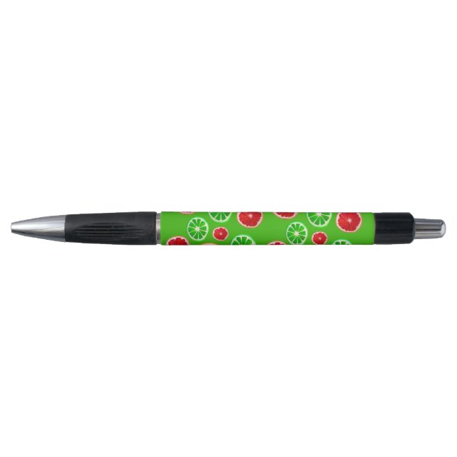 Citrus fruits lime and lemon cute graphic pen (Front)