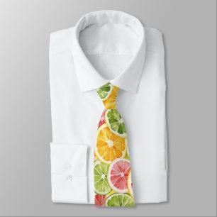 Citrus Fruits Lime Lemon Orange Grapefruit Tie