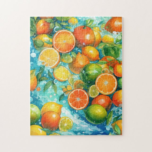 Citrus Fruits Stream Summer Day Jigsaw Puzzle (Vertical)