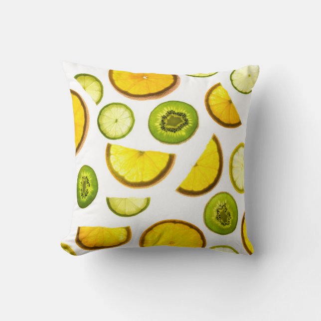 Citrus Fruits Throw Pillow (Front)