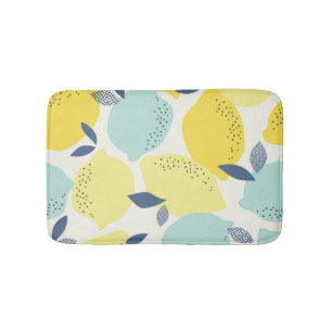 Citrus fruits, vibrant seamless pattern. bath mat