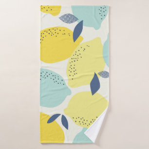 Citrus fruits, vibrant seamless pattern. bath towel