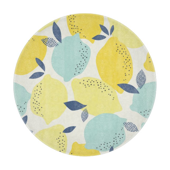 Citrus fruits, vibrant seamless pattern. cutting board (Front)