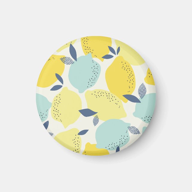 Citrus fruits, vibrant seamless pattern. magnet (Front)