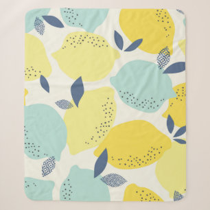 Citrus fruits, vibrant seamless pattern. sherpa blanket