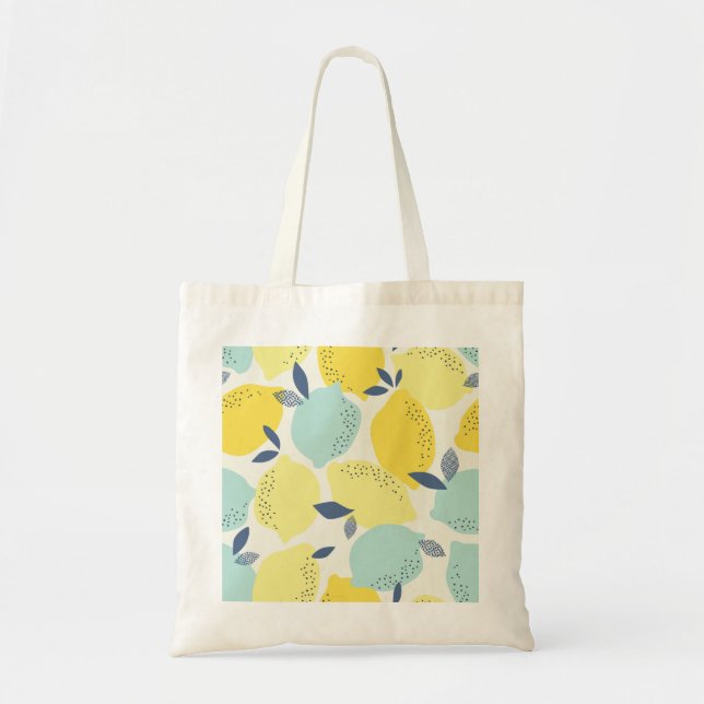 Citrus fruits, vibrant seamless pattern. tote bag (Front)