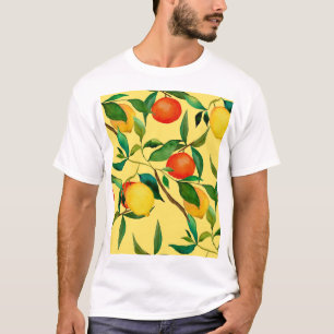 Citrus fruits, vibrant watercolor pattern. T-Shirt