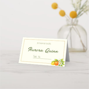Citrus Garden Orange & Lemon Wedding Place Card