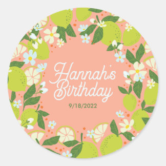 Citrus Garden Party Stickers - Editable Text