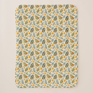 Citrus Garden Sherpa Blanket