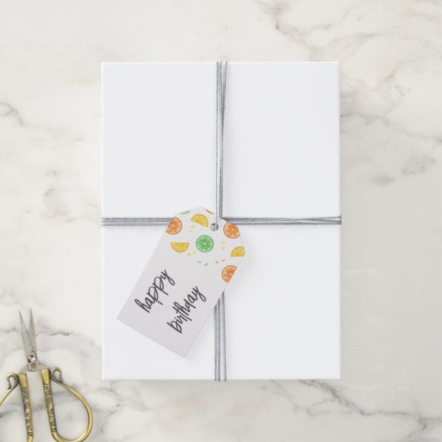 Citrus Gift Label (With Twine)