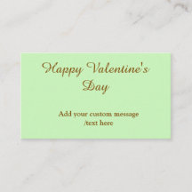 Citrus green brown happy Valentine's day simple 