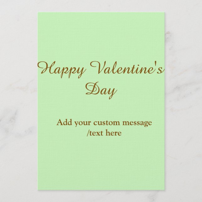Citrus green brown happy Valentine's day simple  Invitation (Front)