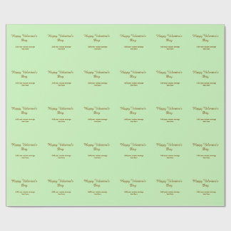 Citrus green brown happy Valentine's day simple Wrapping Paper
