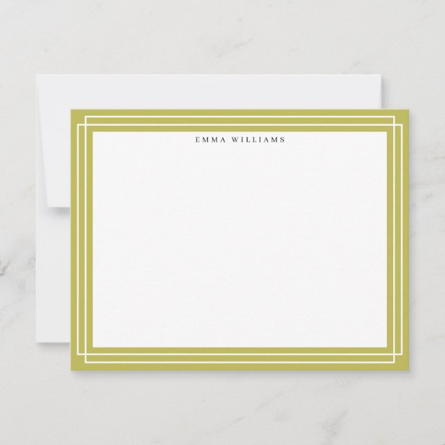 Citrus Green Frame Note Card (Front)